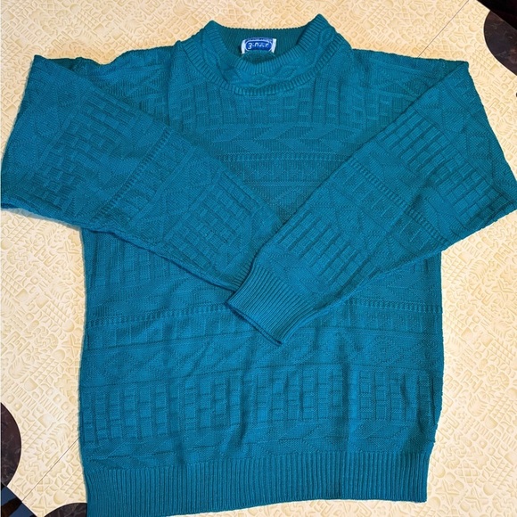 Brunny Sweaters - Vintage Stylish Teal Crewneck Sweater
